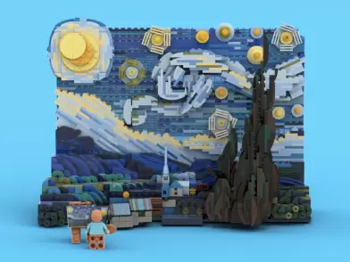Brick by Brick: Unleash Your Inner Artist with the LEGO Ideas Vincent van Gogh The Starry Night Set